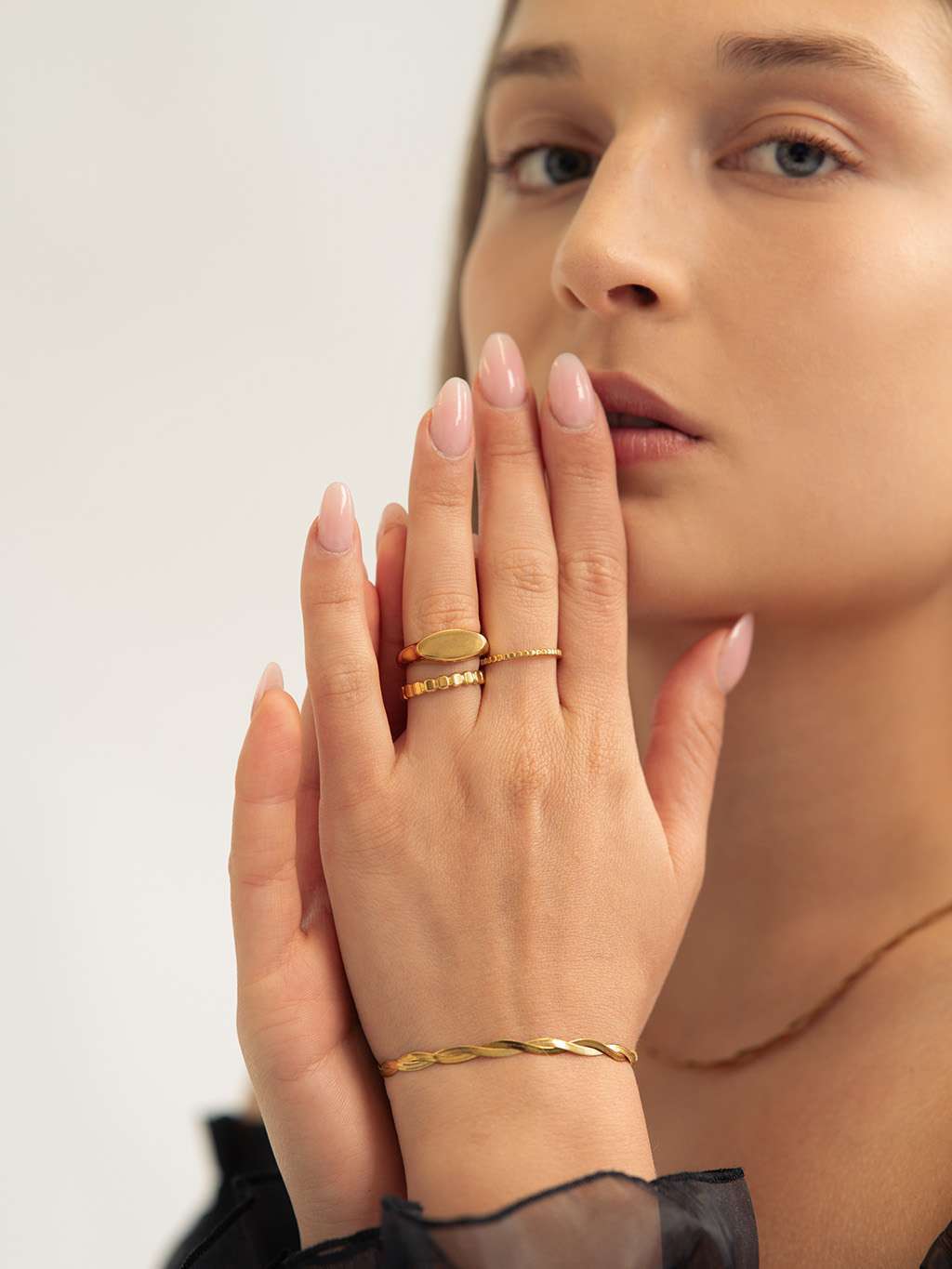 Skinny Tag Ring Gold - Dorose | Wasserfester Schmuck, 18K vergoldet