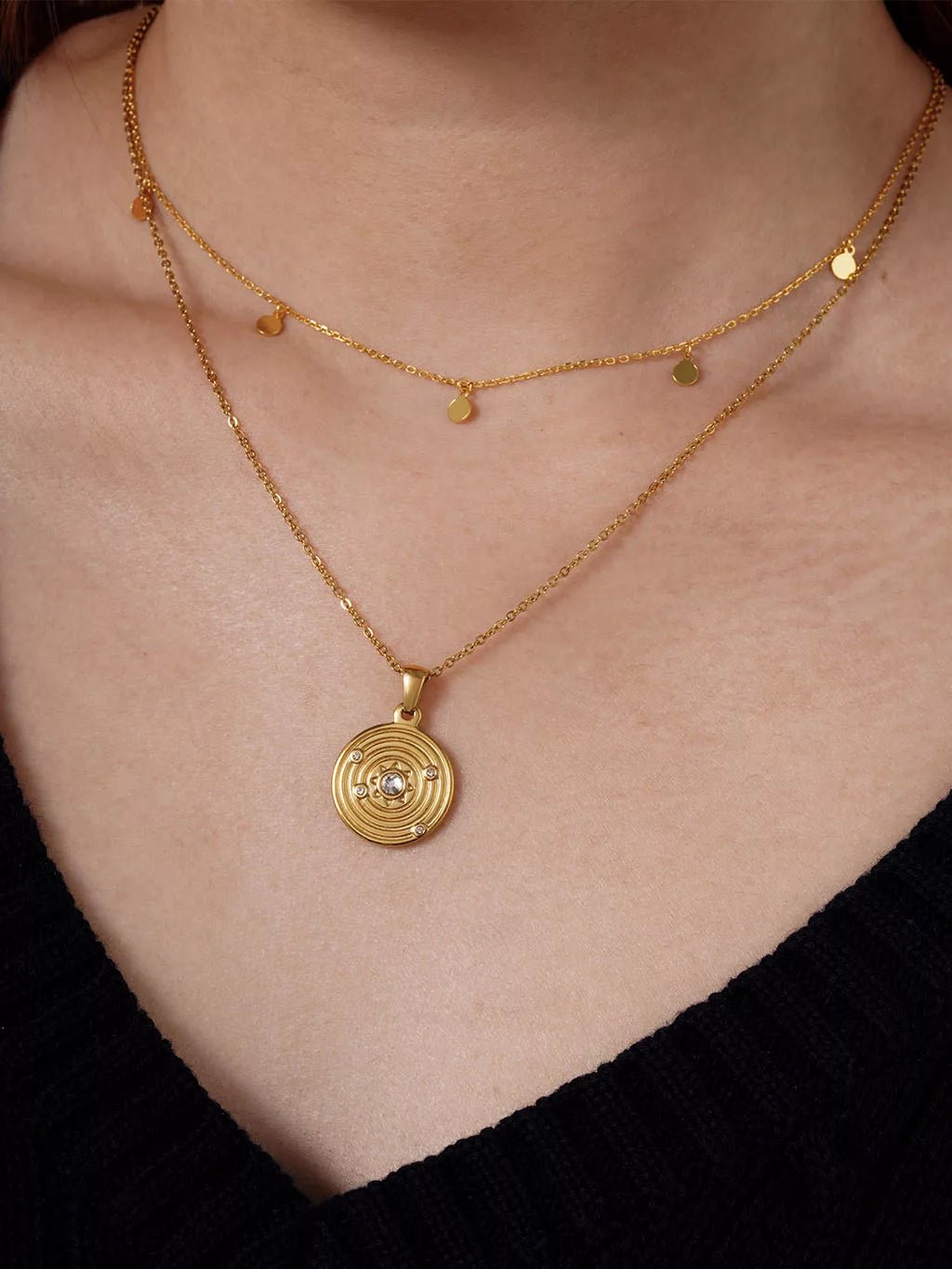 Sleek Coin Kette 18K Vergoldet - Dorose | Wasserfester Schmuck, 18K vergoldet