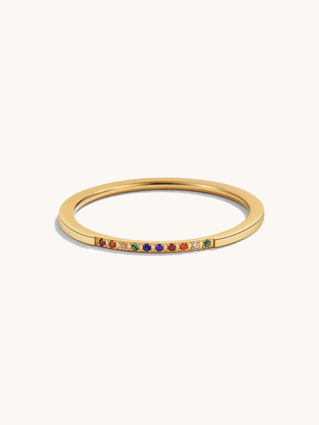 Slim Colorful Ring Gold - Dorose | Wasserfester Schmuck, 18K vergoldet