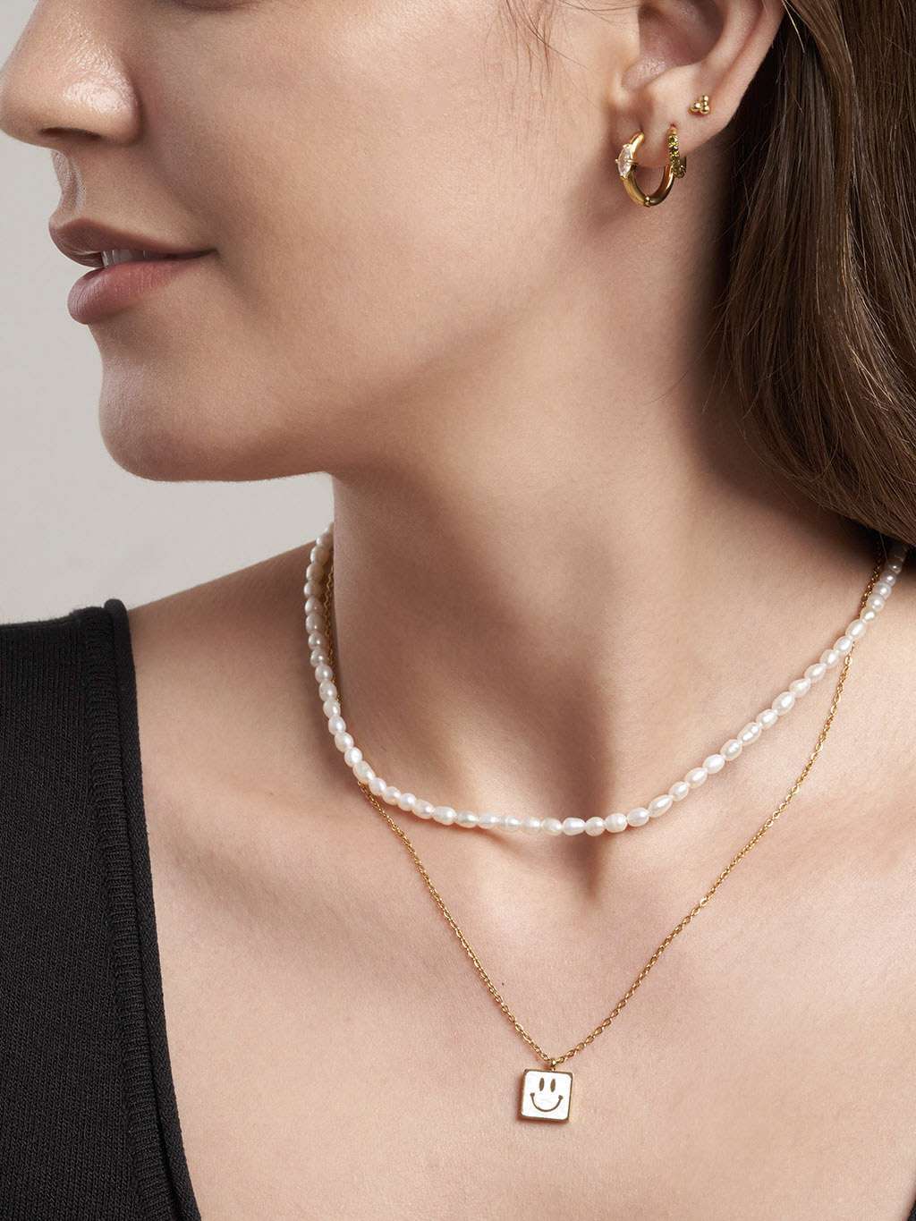 Smile Halskette Gold - Dorose | Wasserfester Schmuck, 18K vergoldet