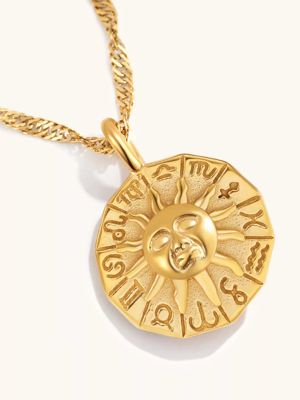 Sonne Halskette Gold - Dorose | Wasserfester Schmuck, 18K vergoldet