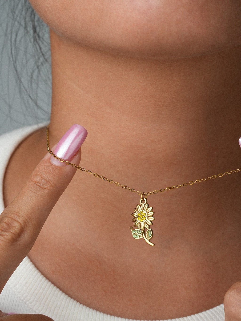 Sonnenblume Halskette Gold - Dorose | Wasserresistent, kein Verfärben