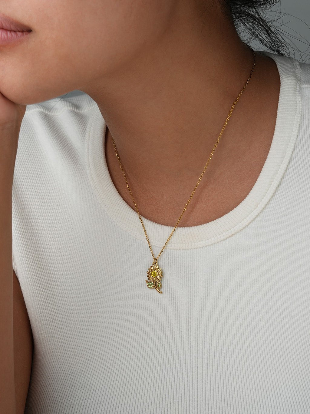 Sonnenblume Halskette Gold - Dorose | Wasserresistent, kein Verfärben