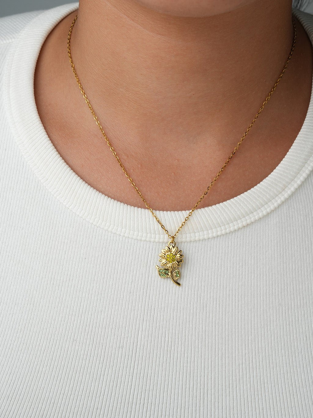 Sonnenblume Halskette Gold - Dorose | Wasserresistent, kein Verfärben