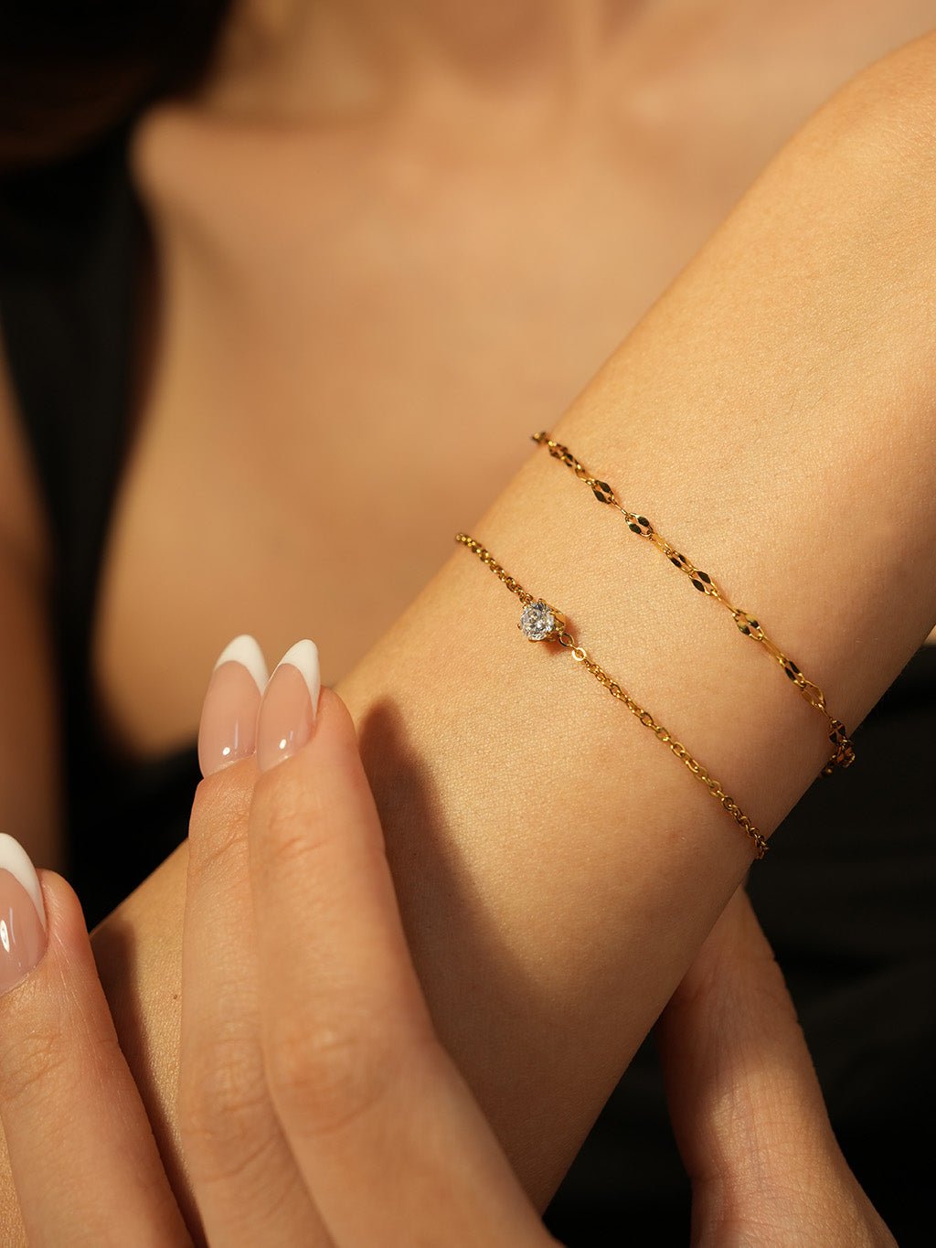 Sparkle Double - layered Armband Gold - Dorose | Wasserresistent, kein Verfärben