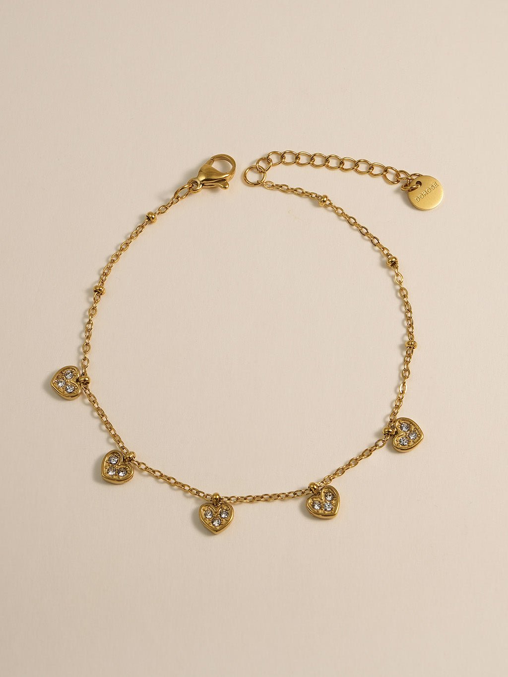 Sparkle Heart Armband Gold - Dorose | Wasserresistent, kein Verfärben