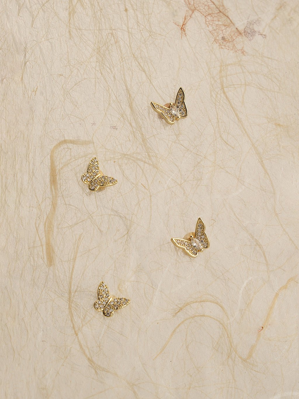 Sparkling Butterfly Studs Gold - Dorose | Wasserresistent, kein Verfärben