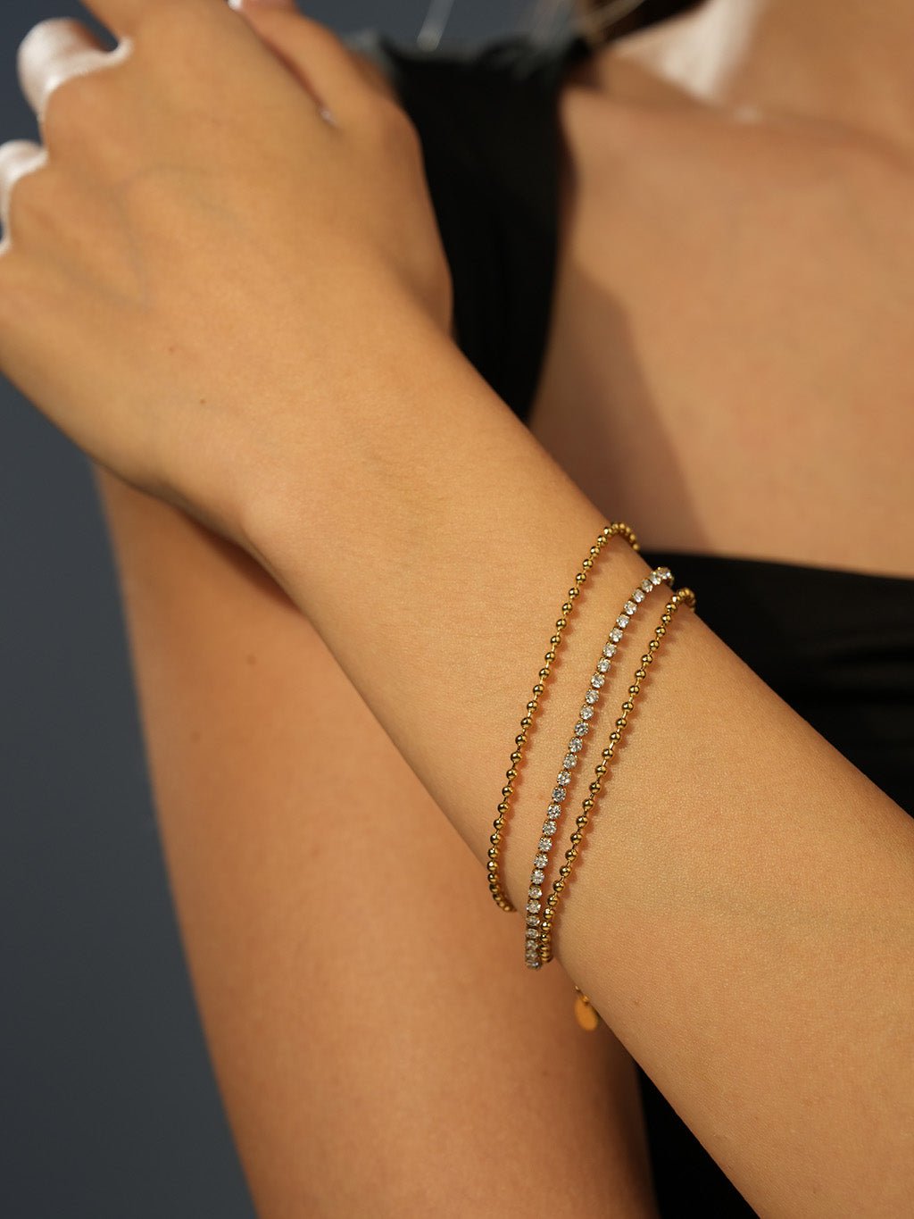 Sparkling Dot Armband Gold - Dorose | Wasserresistent, kein Verfärben