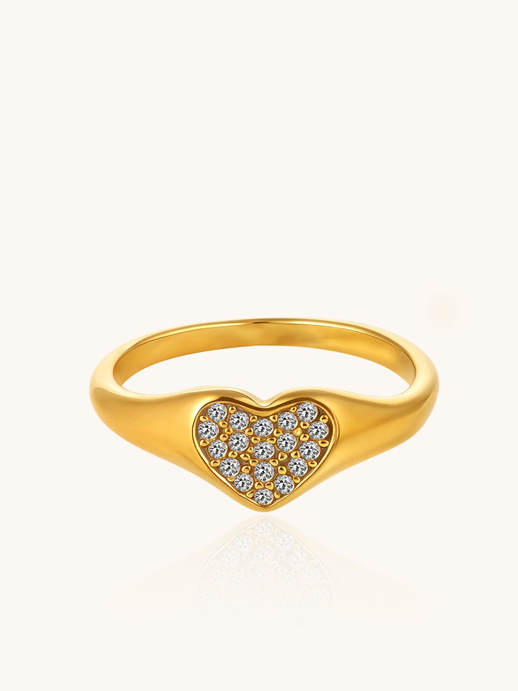 Sparkling Heart Ring Gold - Dorose | Wasserresistent, kein Verfärben