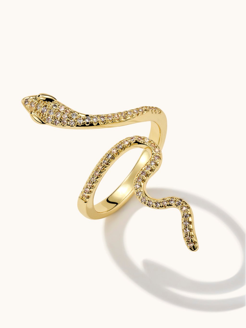 Sparkling Snake Ring Gold - Dorose | Wasserfester Schmuck