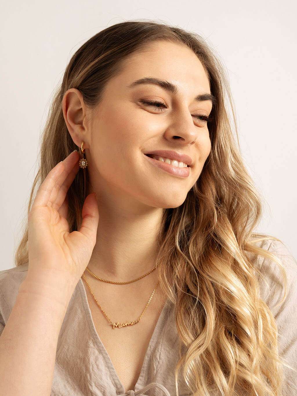 Sparkling Sunflower Hoop Ohrringe Gold - Dorose | Wasserfester Schmuck, 18K vergoldet