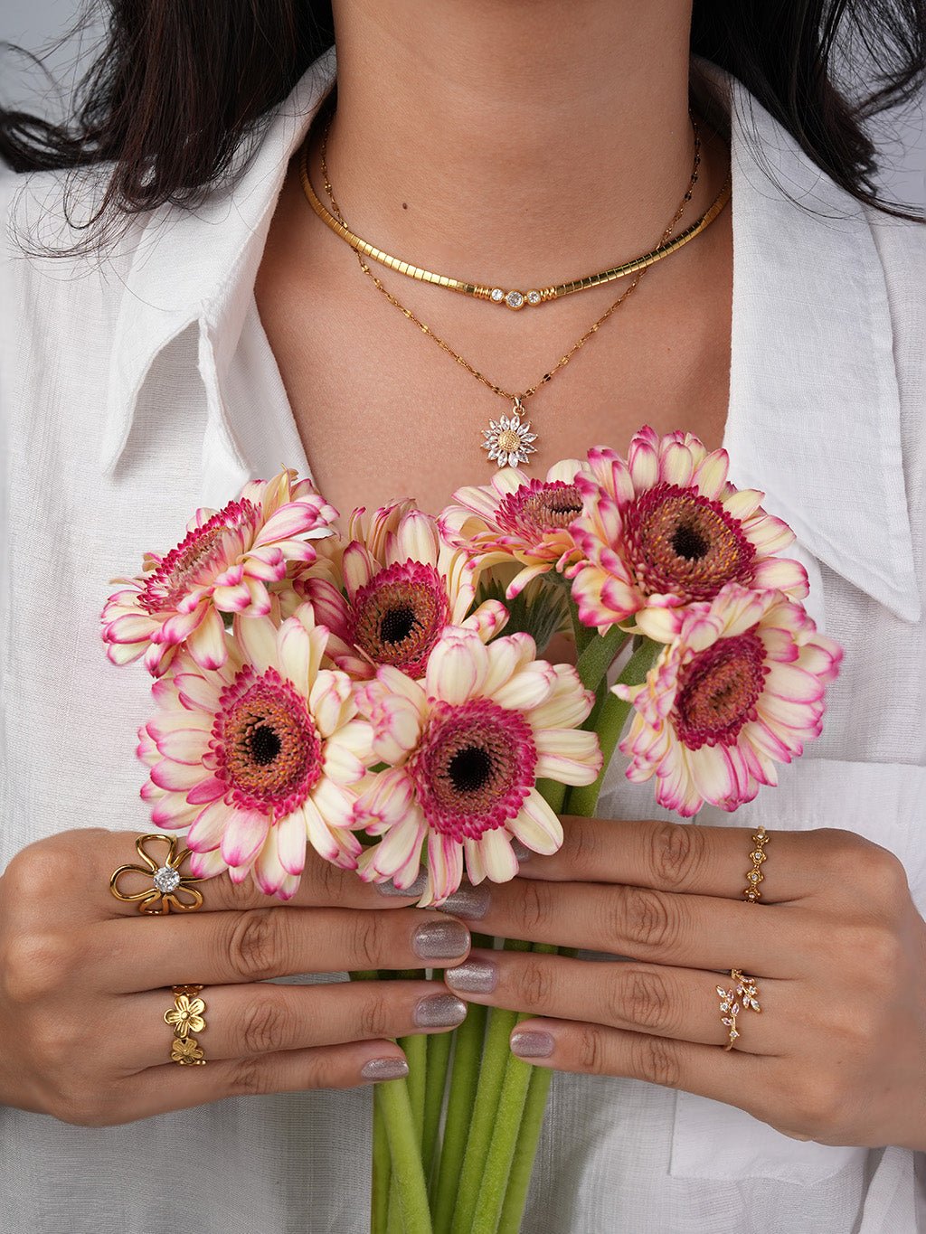 Sparkling Sunflower Kette Gold - Dorose | Wasserresistent, kein Verfärben