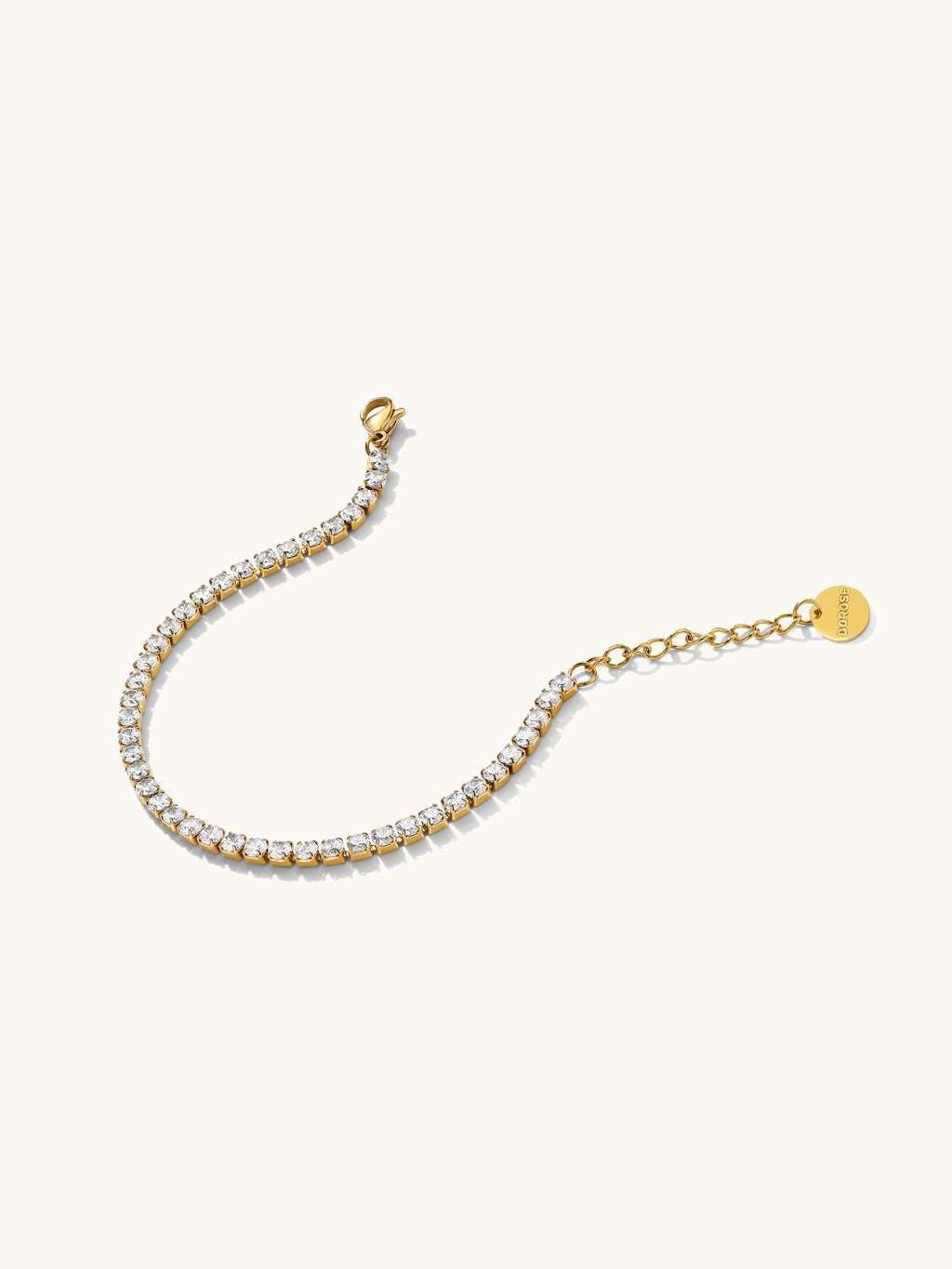 Sparkling Tennis Armband Gold - Dorose | Wasserfester Schmuck, 18K vergoldet