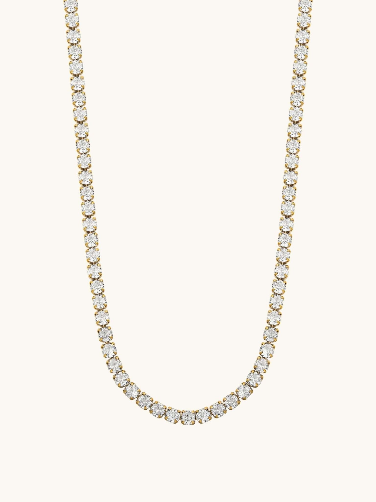 Sparkling Tennis Kette Gold - Dorose | Wasserfester Schmuck, 18K vergoldet