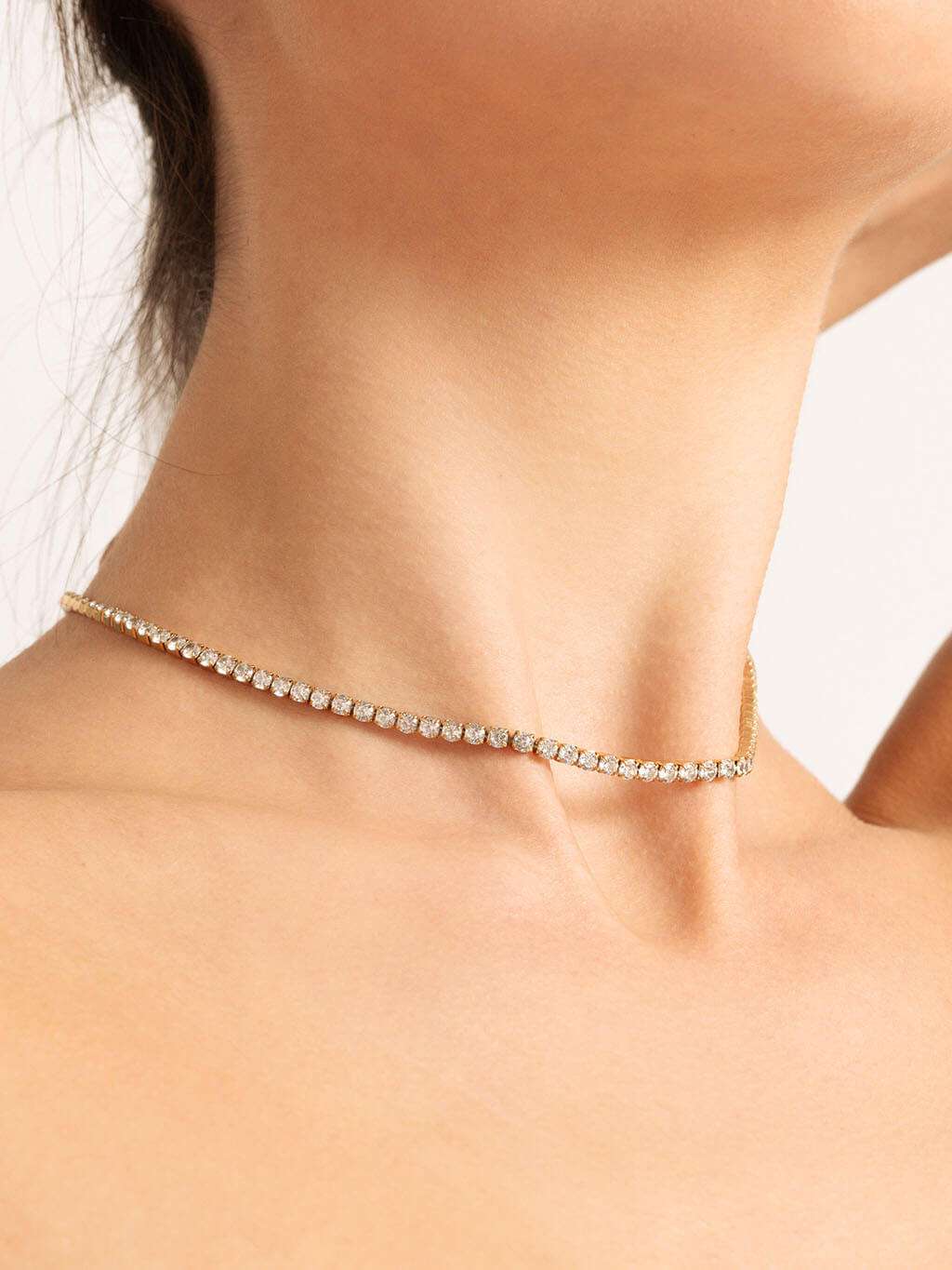Sparkling Tennis Kette Gold - Dorose | Wasserfester Schmuck, 18K vergoldet