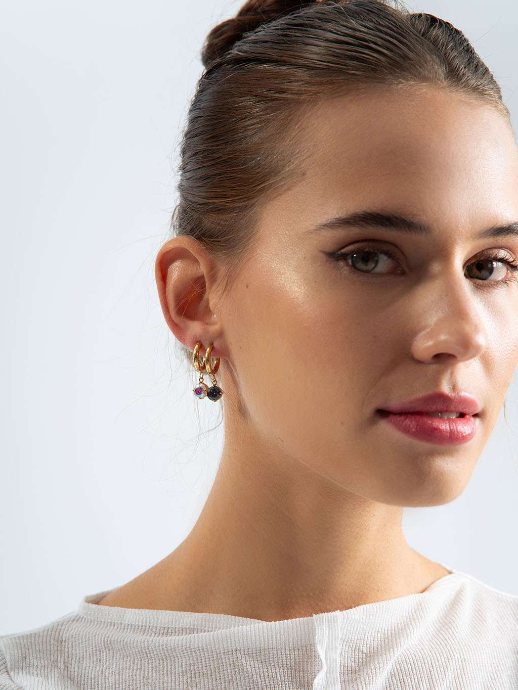 Special Pink Gentle Shine Hoop Ohrringe Gold - Dorose | Wasserfester Schmuck, 18K vergoldet