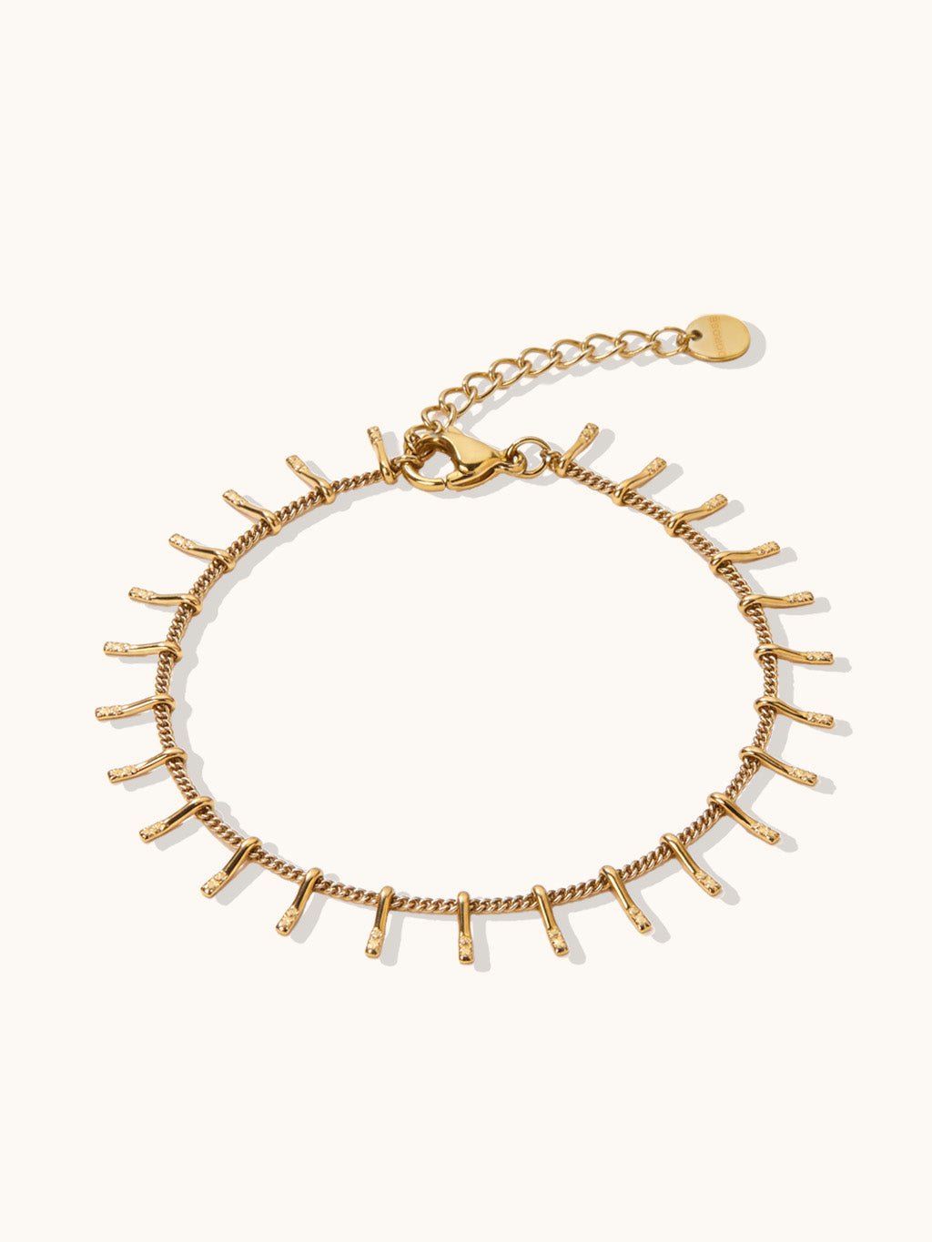 Stäbchen - Punkt Armband Gold - Dorose | Wasserresistent, kein Verfärben