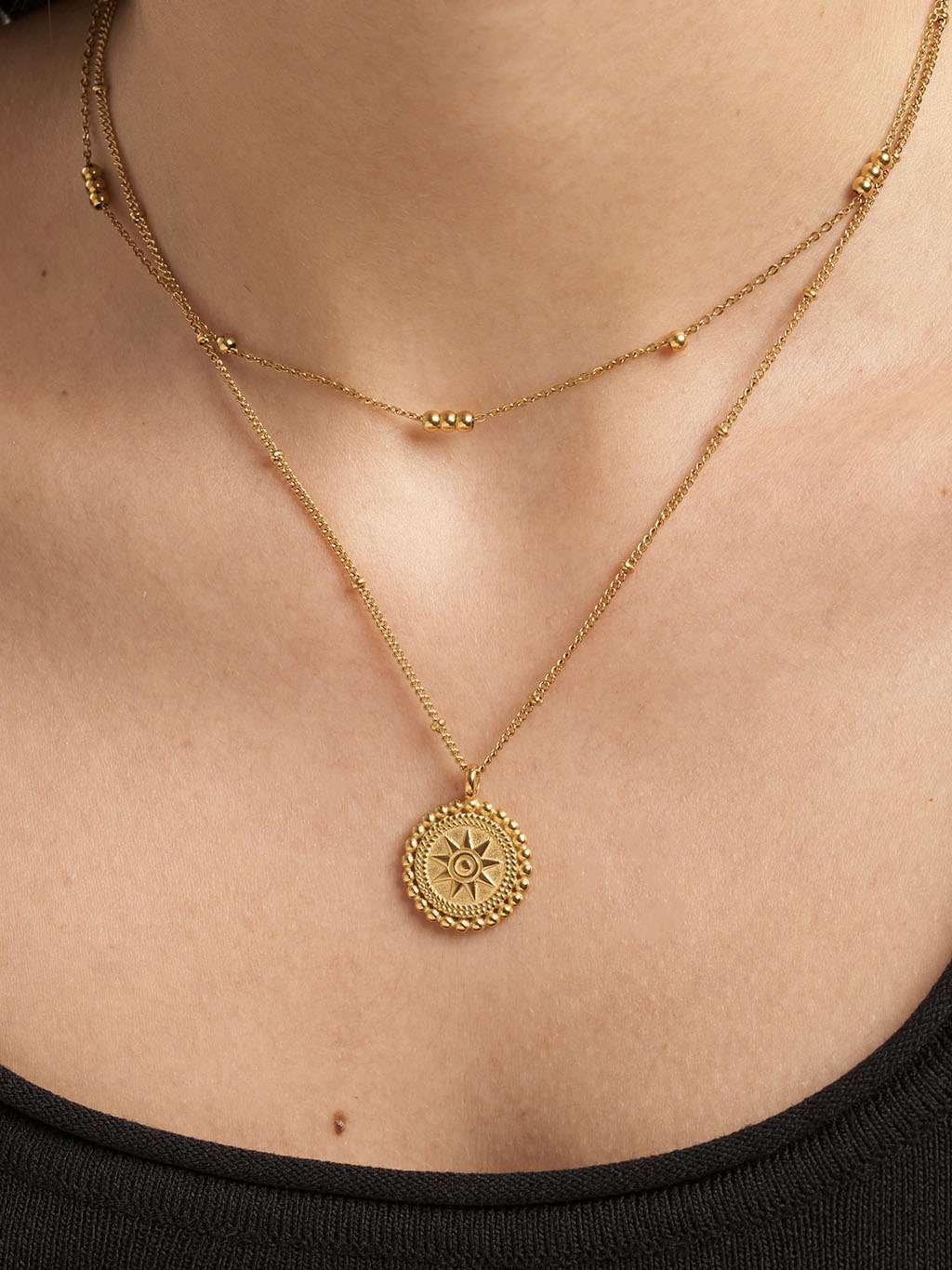 Star Coin Halskette Gold - Dorose | Wasserfester Schmuck, 18K vergoldet