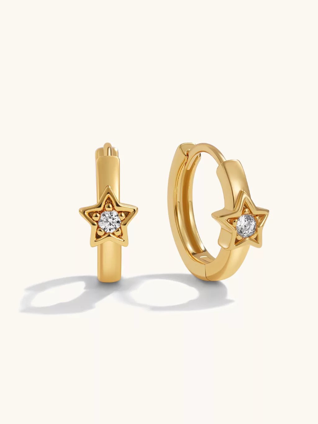 Star Hoop Ohrringe Gold 11mm - Dorose | Wasserfester Schmuck, 18K vergoldet