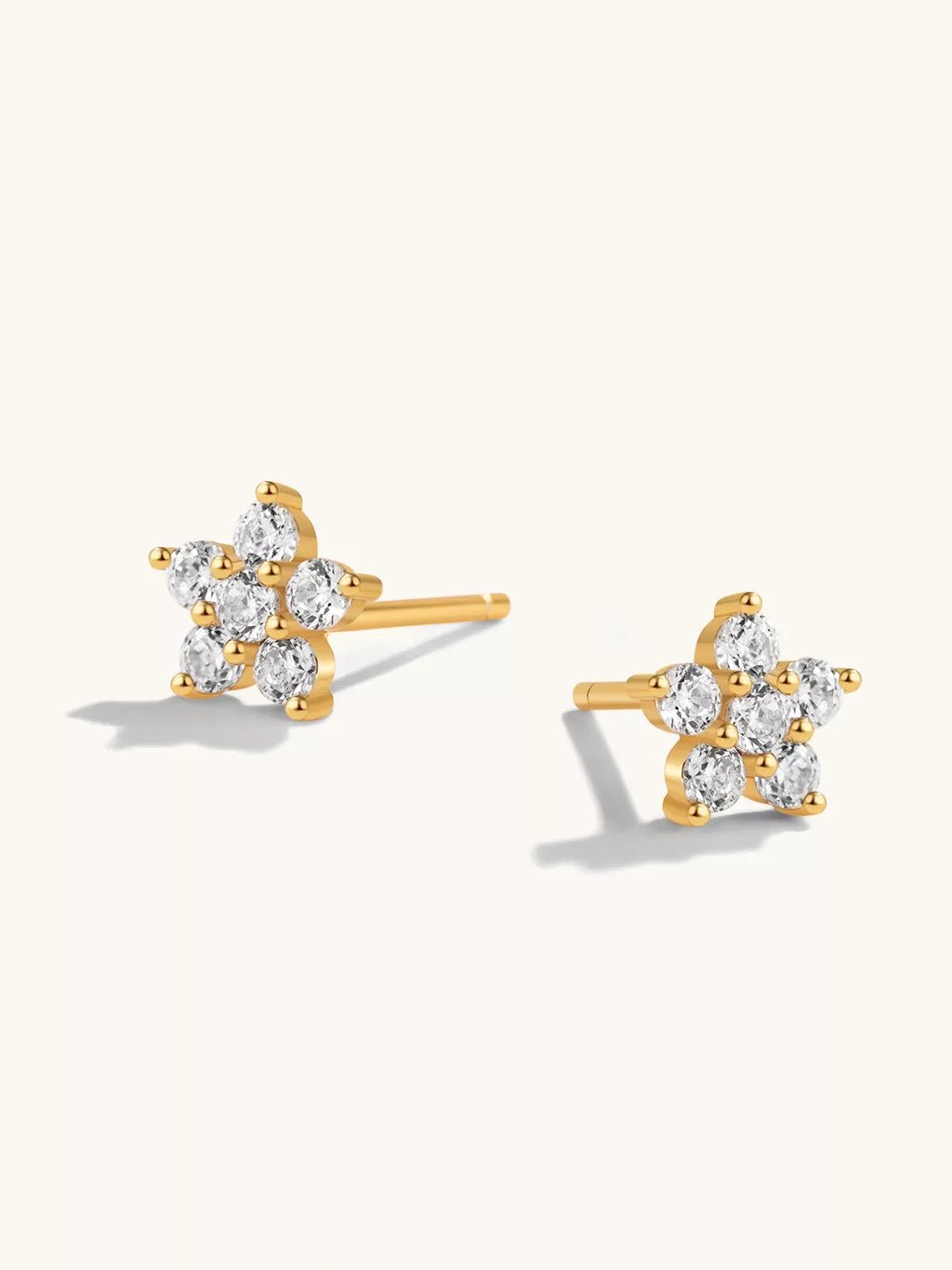 Star Ohrstecker Gold - Dorose | Wasserfester Schmuck, 18K vergoldet