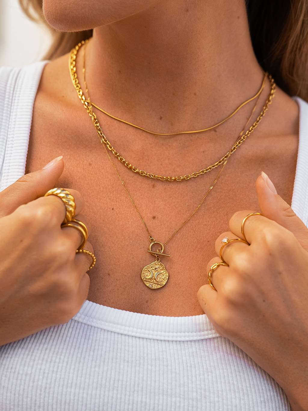 Starry Sky Halskette Gold - Dorose | Wasserfester Schmuck, 18K vergoldet