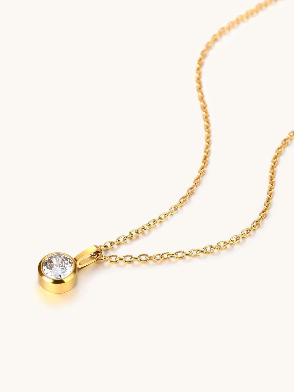 Stellar Halskette mit Zirkonia Gold - Dorose | Wasserfester Schmuck, 18K vergoldet