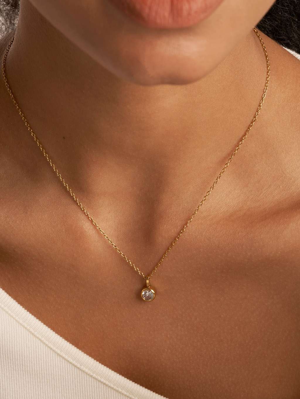 Stellar Halskette mit Zirkonia Gold - Dorose | Wasserfester Schmuck, 18K vergoldet