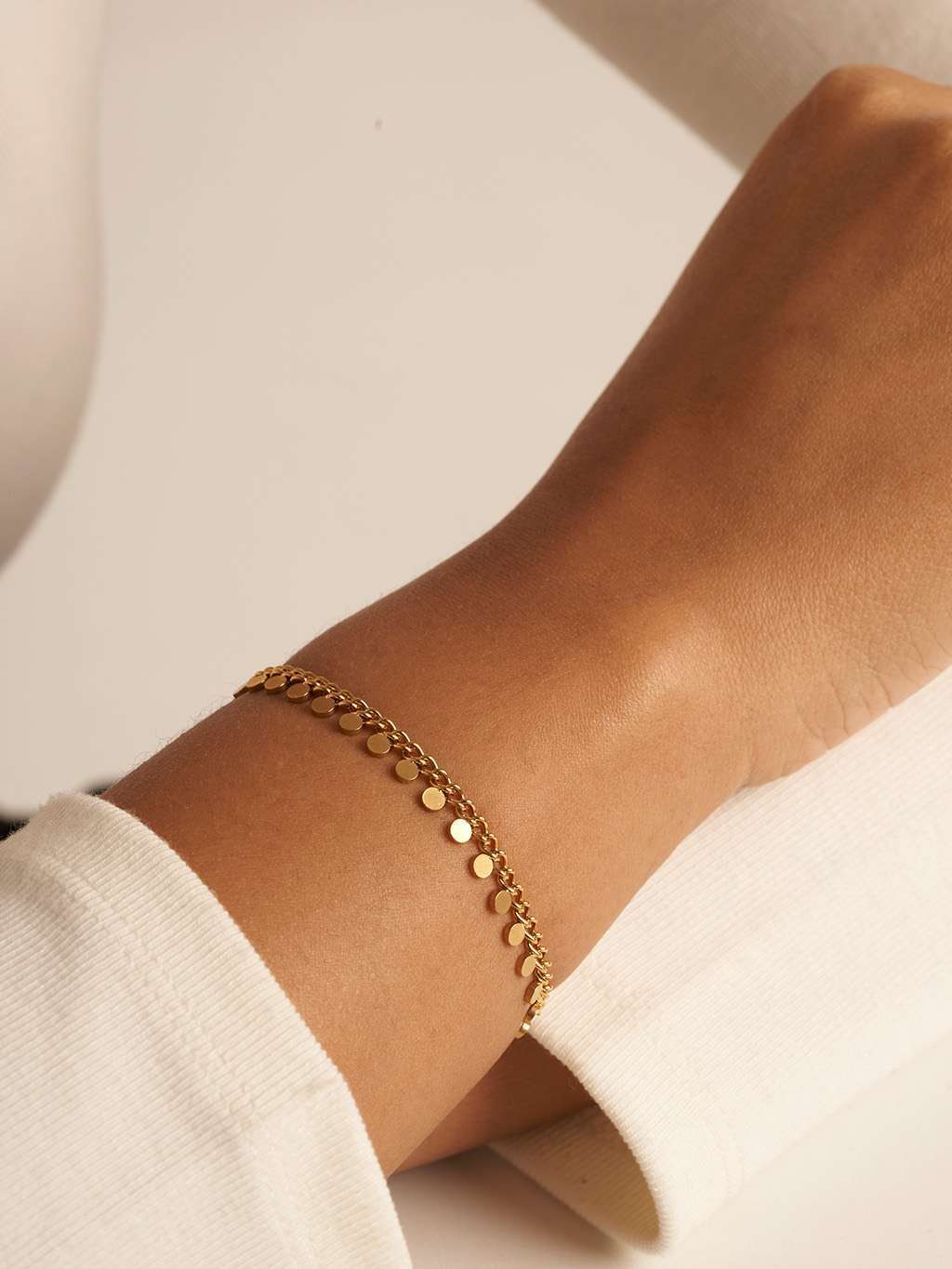 Strahlendes Coin Armband 18K Vergoldet - Dorose | Wasserfester Schmuck, 18K vergoldet