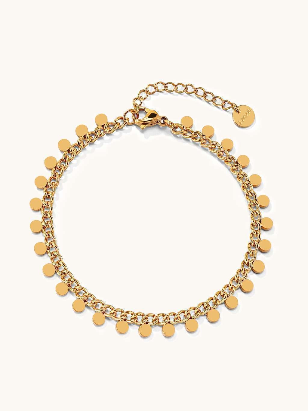Strahlendes Coin Armband 18K Vergoldet - Dorose | Wasserfester Schmuck, 18K vergoldet