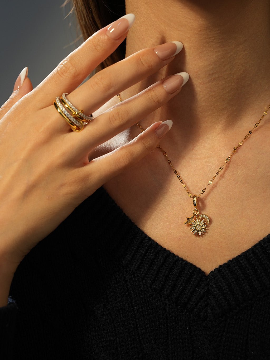 Sun Moon Star Kette Gold - Dorose | Wasserresistent, kein Verfärben