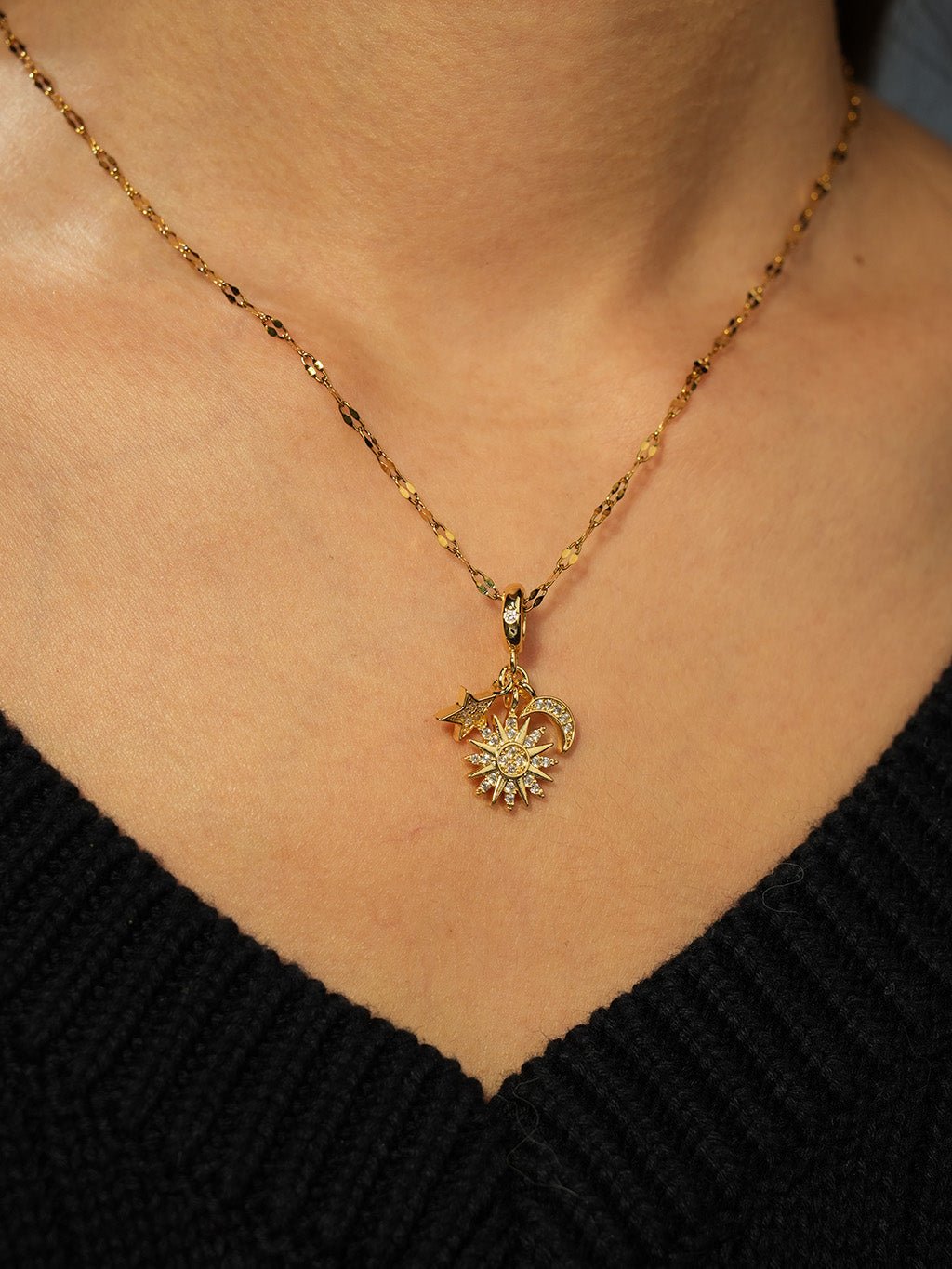 Sun Moon Star Kette Gold - Dorose | Wasserresistent, kein Verfärben