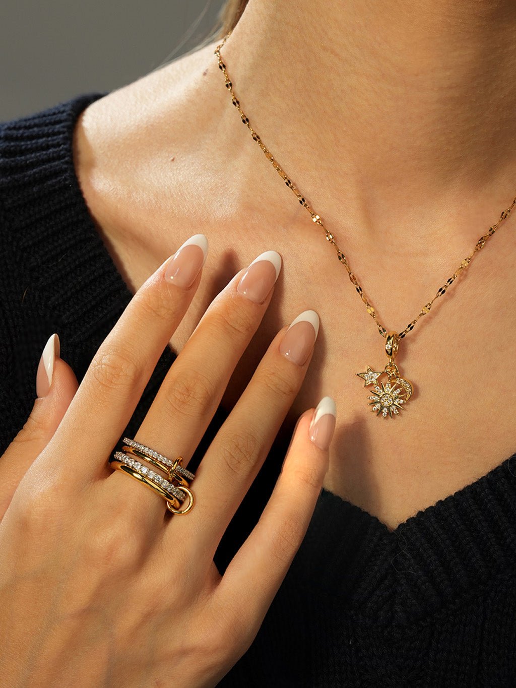 Sun Moon Star Kette Gold - Dorose | Wasserresistent, kein Verfärben