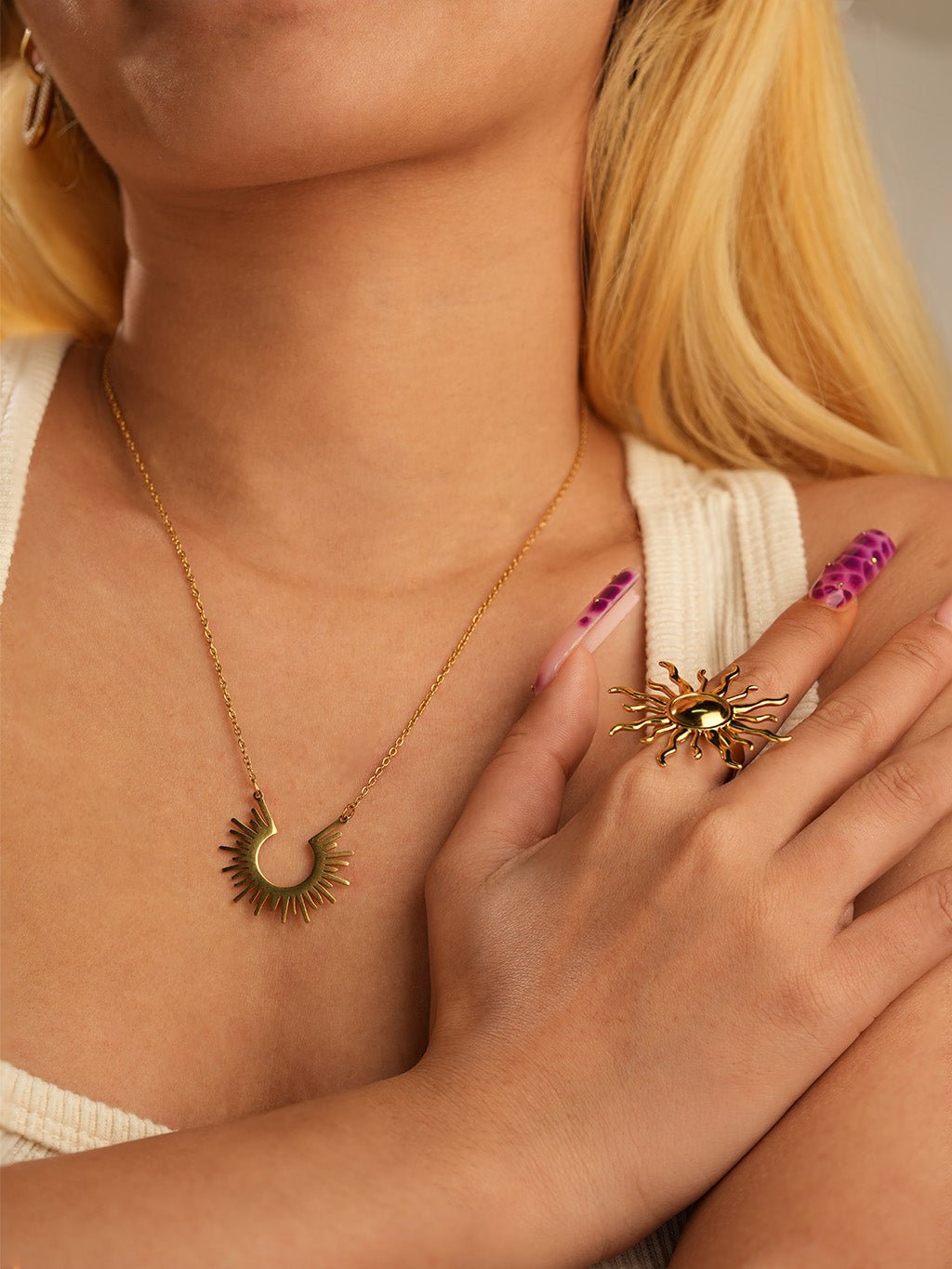 Sun Ring Gold 56mm - Dorose | Wasserresistent, kein Verfärben