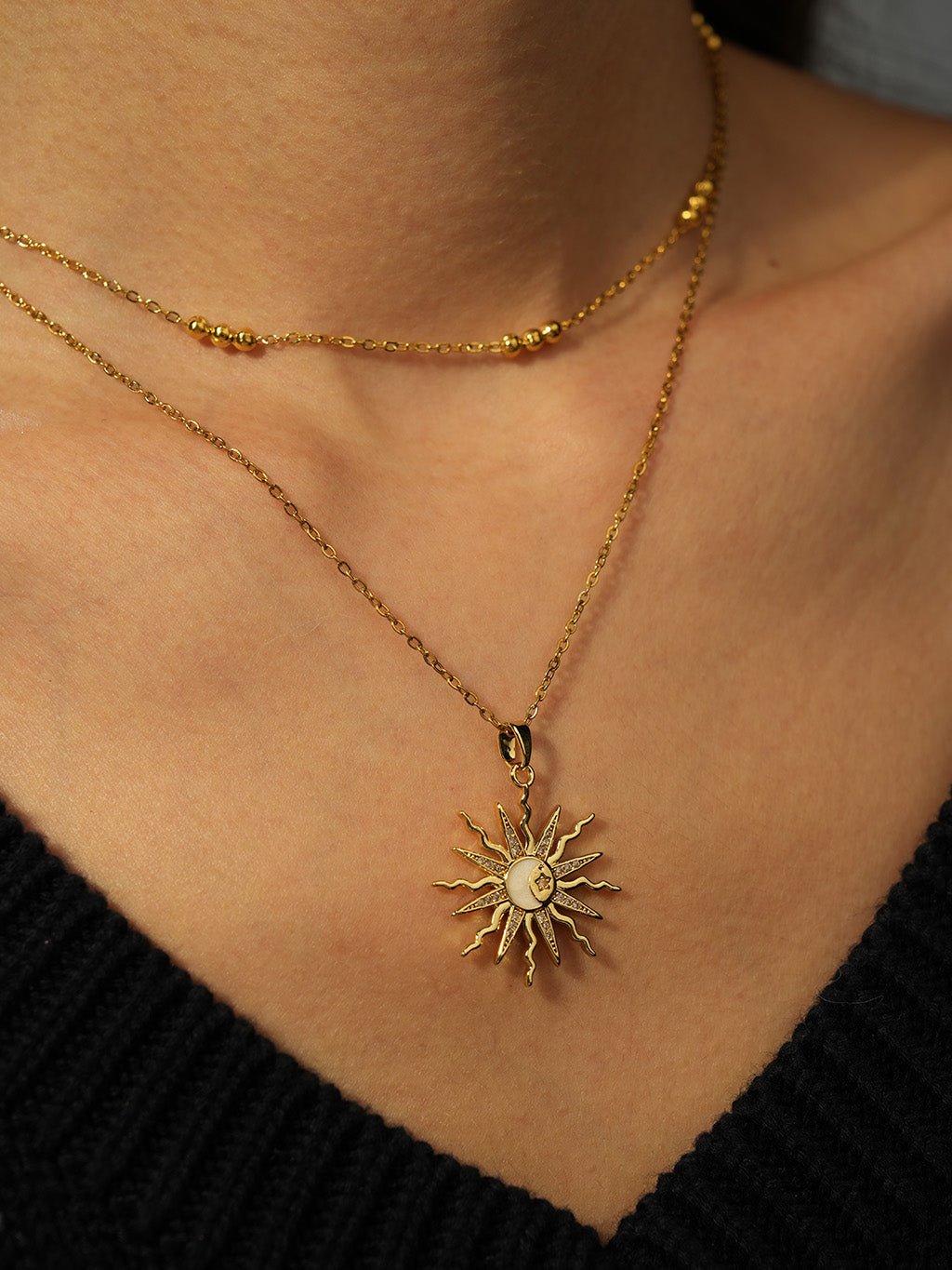 Sun Star Kette Gold - Dorose | Wasserresistent, kein Verfärben