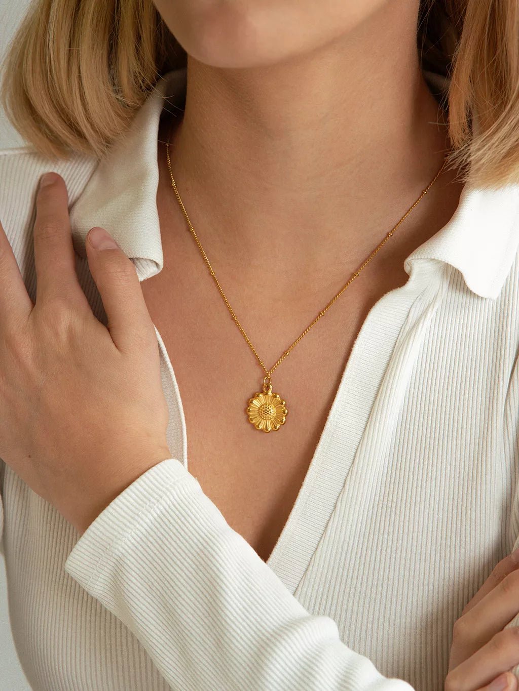 Sunflower Kette Gold - Dorose | Wasserfester Schmuck, 18K vergoldet