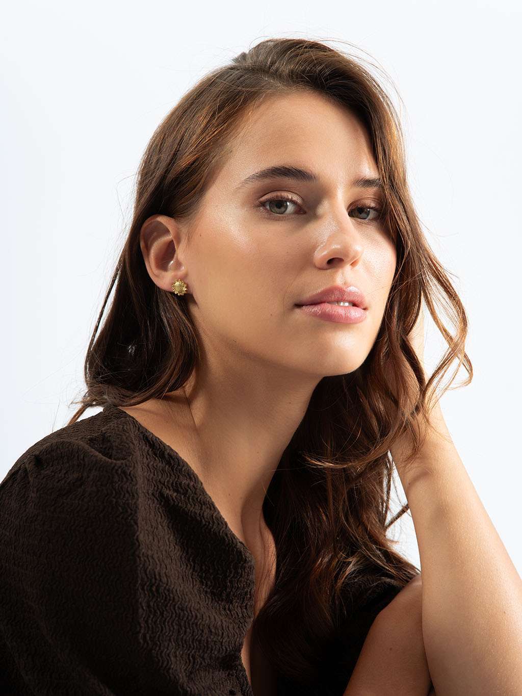 Sunflower Ohrstecker Gold - Dorose | Wasserfester Schmuck, 18K vergoldet