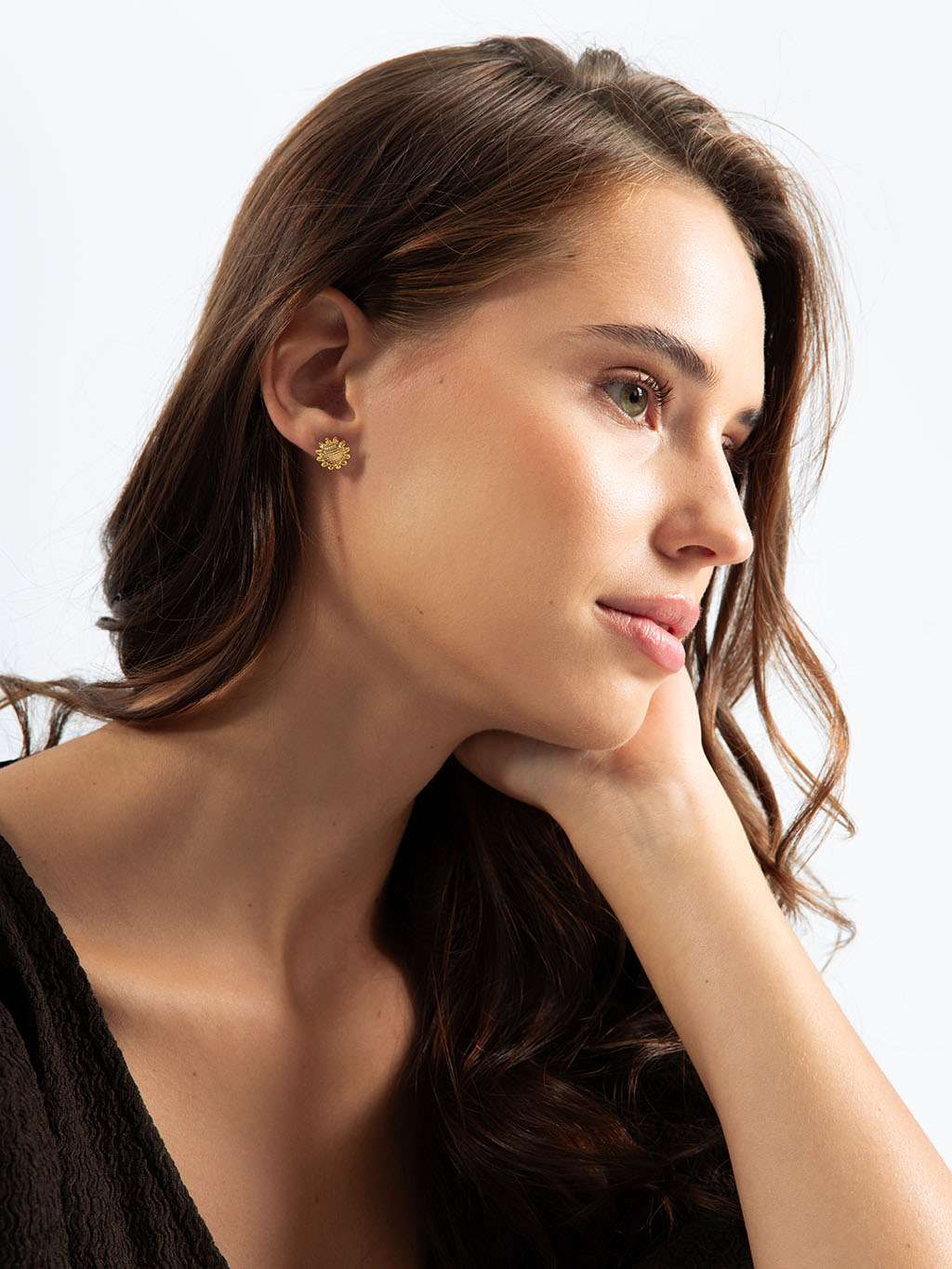 Sunflower Ohrstecker Gold - Dorose | Wasserfester Schmuck, 18K vergoldet