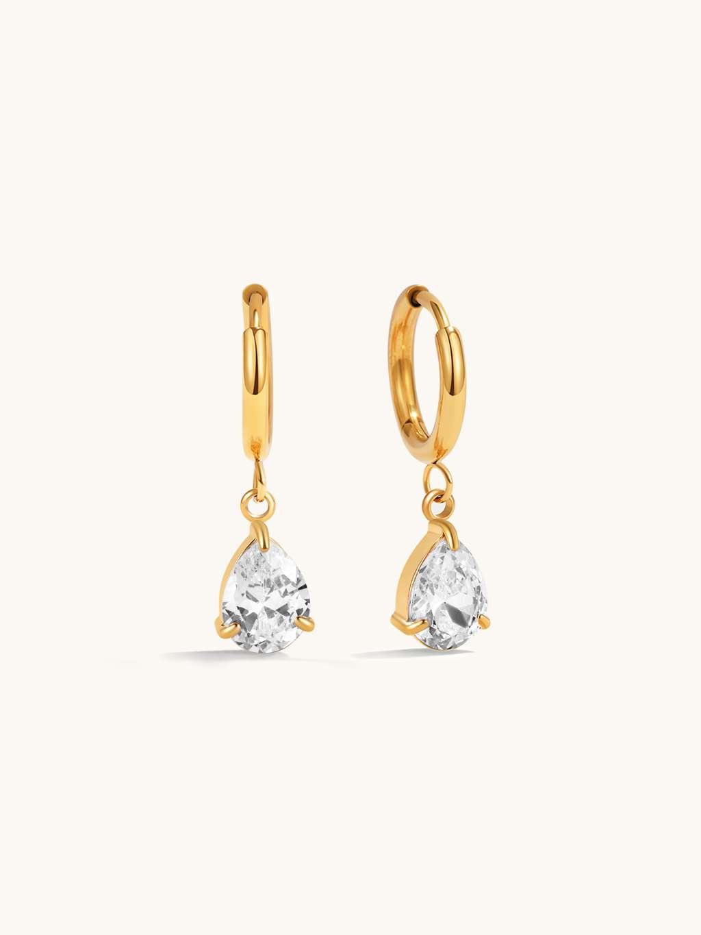 Tear Hoop Ohrringe Gold - Dorose | Wasserfester Schmuck, 18K vergoldet