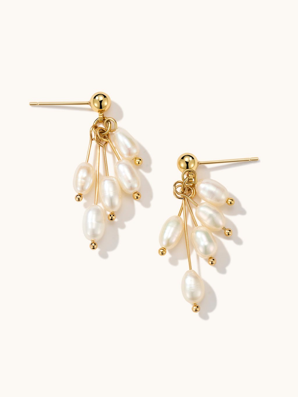 Teardrop Pearl Ohrringe Gold - Dorose | Wasserfester Schmuck