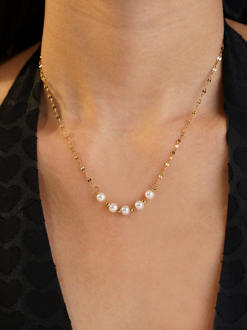 Thin Pearl Kette Gold Silber - Dorose | Wasserresistent, kein Verfärben