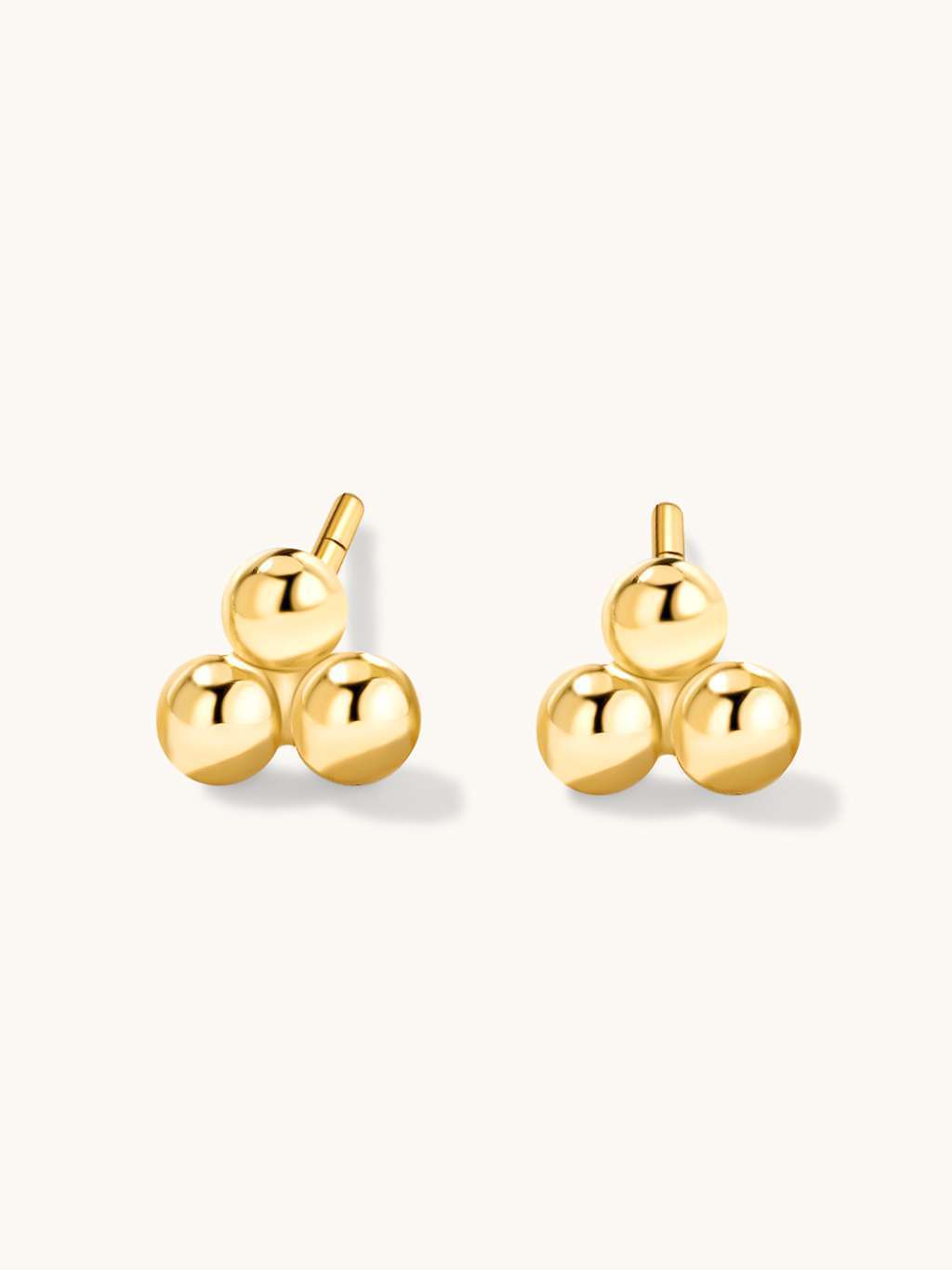 Trio Dot Ohrstecker Gold - Dorose | Wasserfester Schmuck, 18K vergoldet