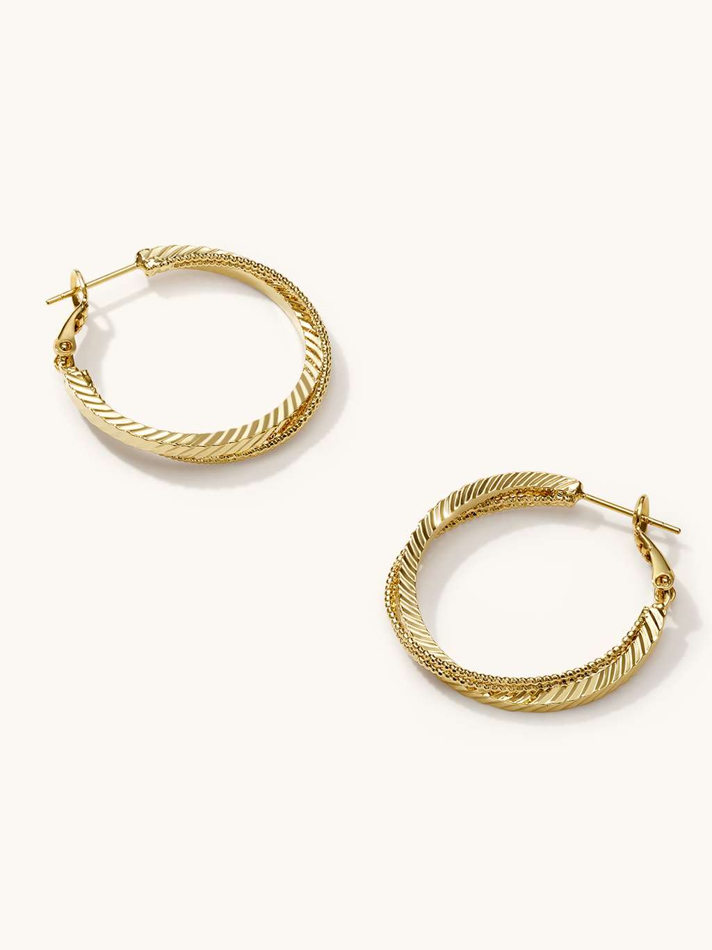 Twist Creolen Ohrringe Gold - Dorose | Wasserfester Schmuck, 18K vergoldet
