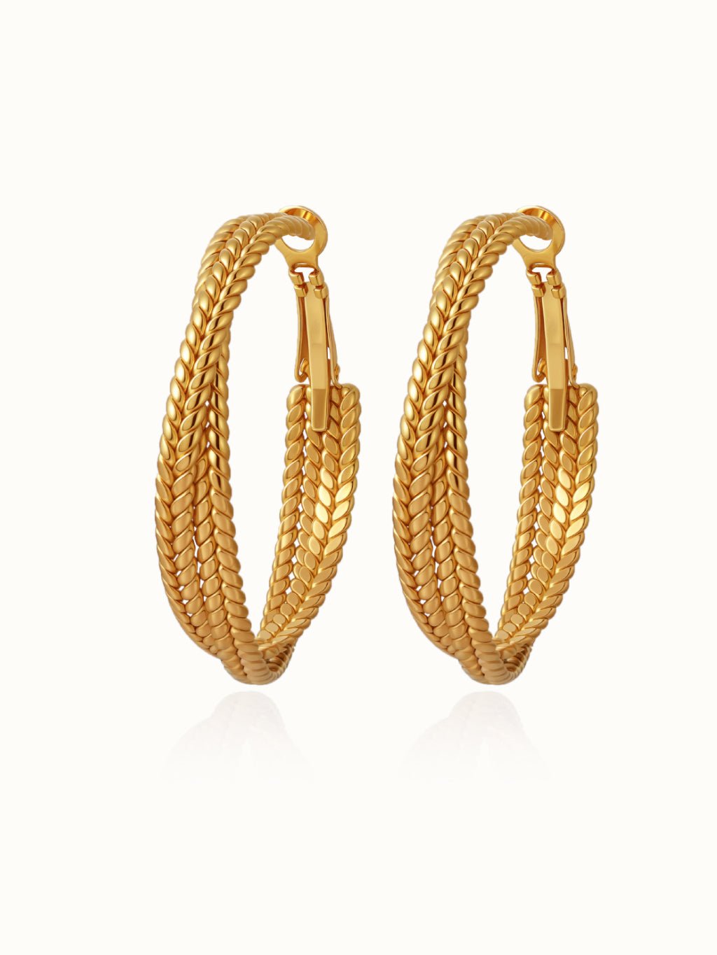 Twist Creolen Ohrringe Gold - Dorose | Wasserresistent, kein Verfärben