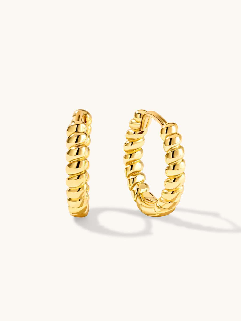 Twisted Creole Ohrringe Gold & Silber 11mm - Dorose | Wasserfester Schmuck, 18K vergoldet