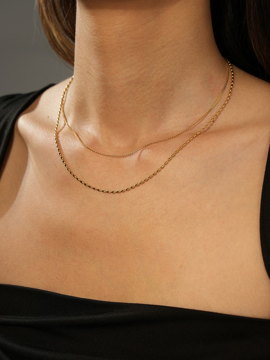 Verdrehte Eleganz - Exquisite Doppelketten mit Weizenkorn - Dorose | Wasserresistent, kein Verfärben