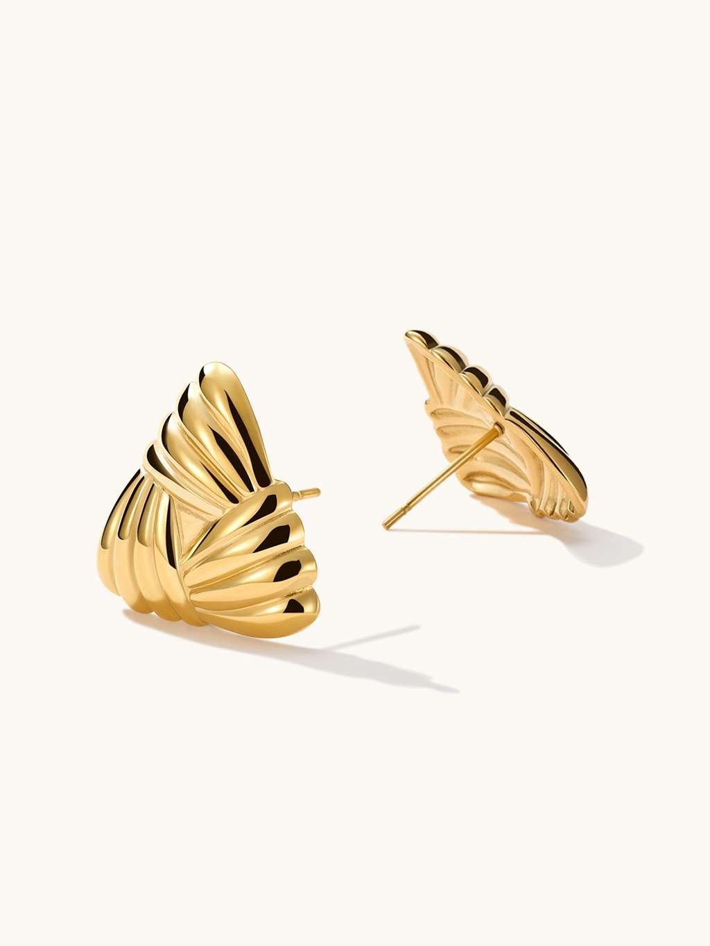 Vintage Chunky Triangle Ohrringe Gold - Dorose | Wasserfester Schmuck, 18K vergoldet