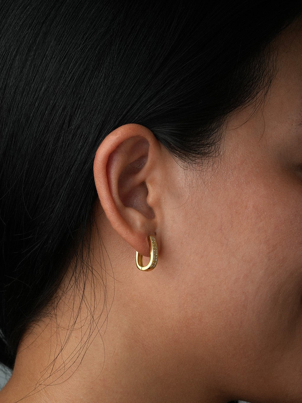 Zirkonia U-Creolen Gold - Dorose | Wasserresistent, kein Verfärben